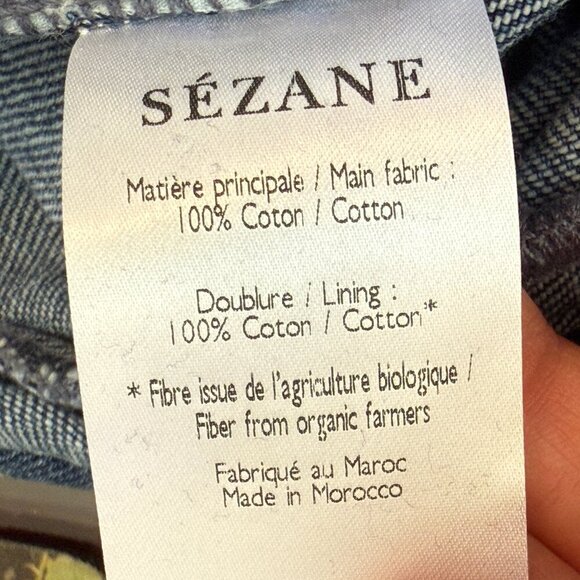 Sezane Tapered Denim Trouser Jeans High Waisted Hemmed - Picture 10 of 12